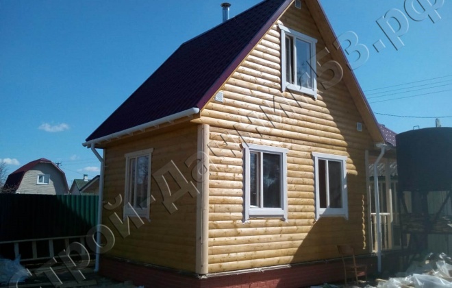 2 брусовой дом 4×7, 39 м², псковская область, псковский район, снт «пристань-1» (3)